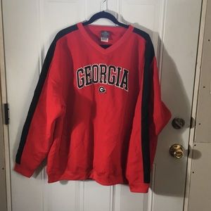 Knights Apparel 2022 National Champions Georgia v-neck pullover jacket size XL